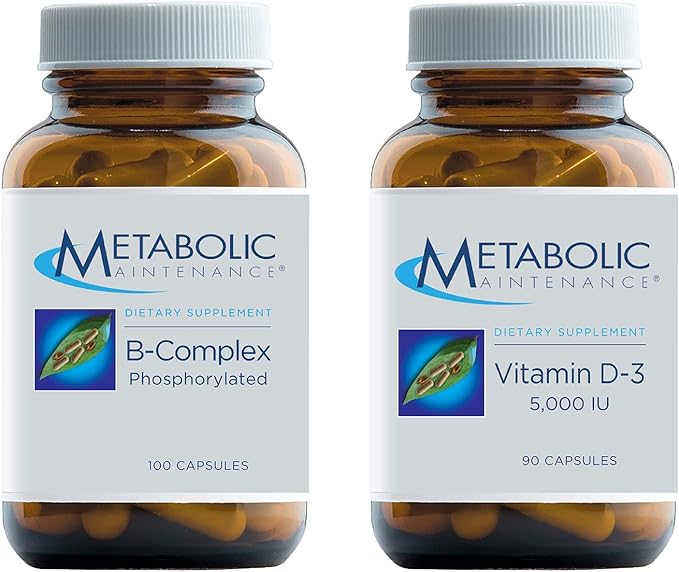 Набор из 2 продуктов для поддержания метаболизма B (100 капсул) + витамин D-3 5000 МЕ 90 капсул фотографии
