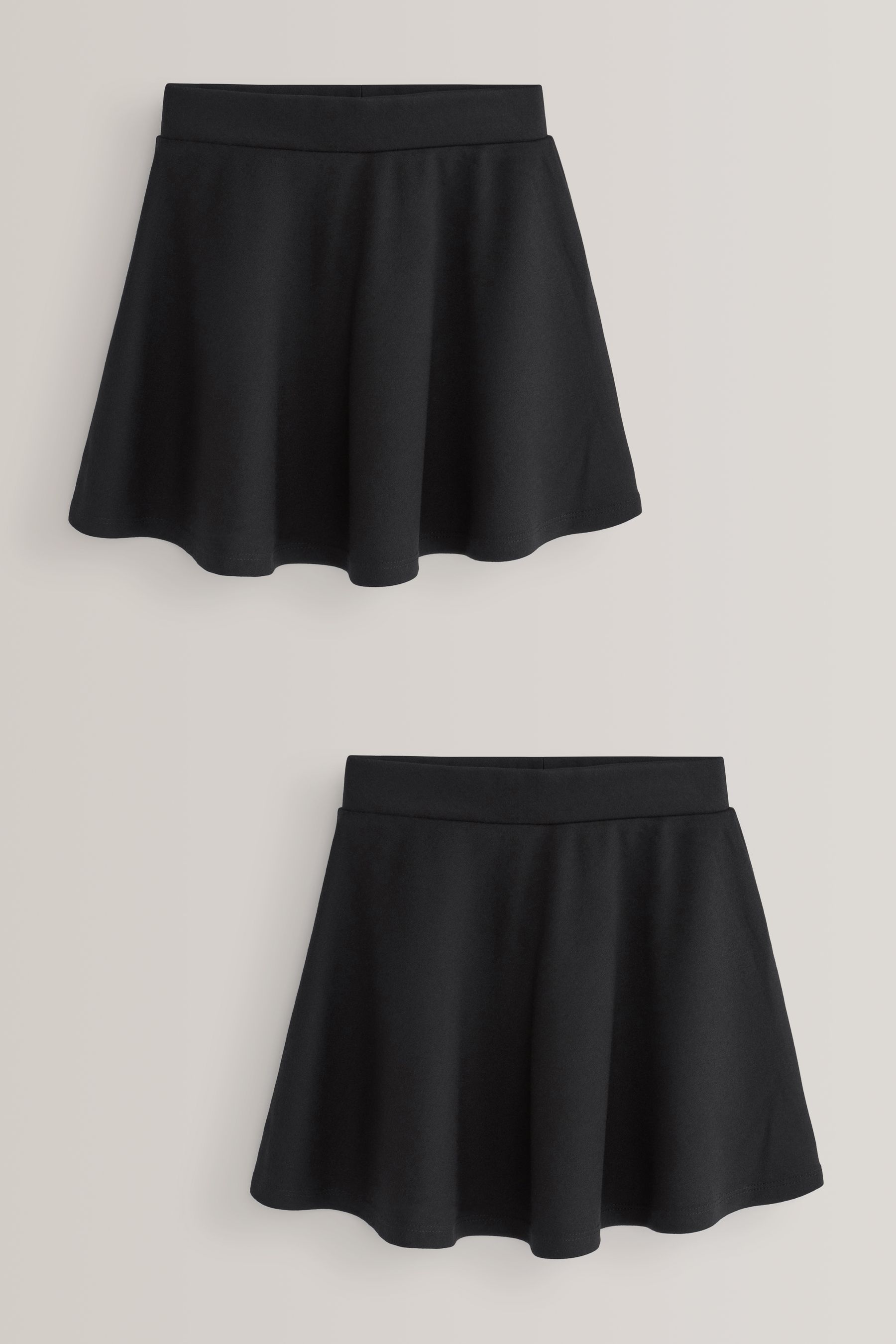 Комплект из 2 расклешенных юбок из эластичного джерси для школы Next, черный комплект из 2 расклешенных брюк из джерси h