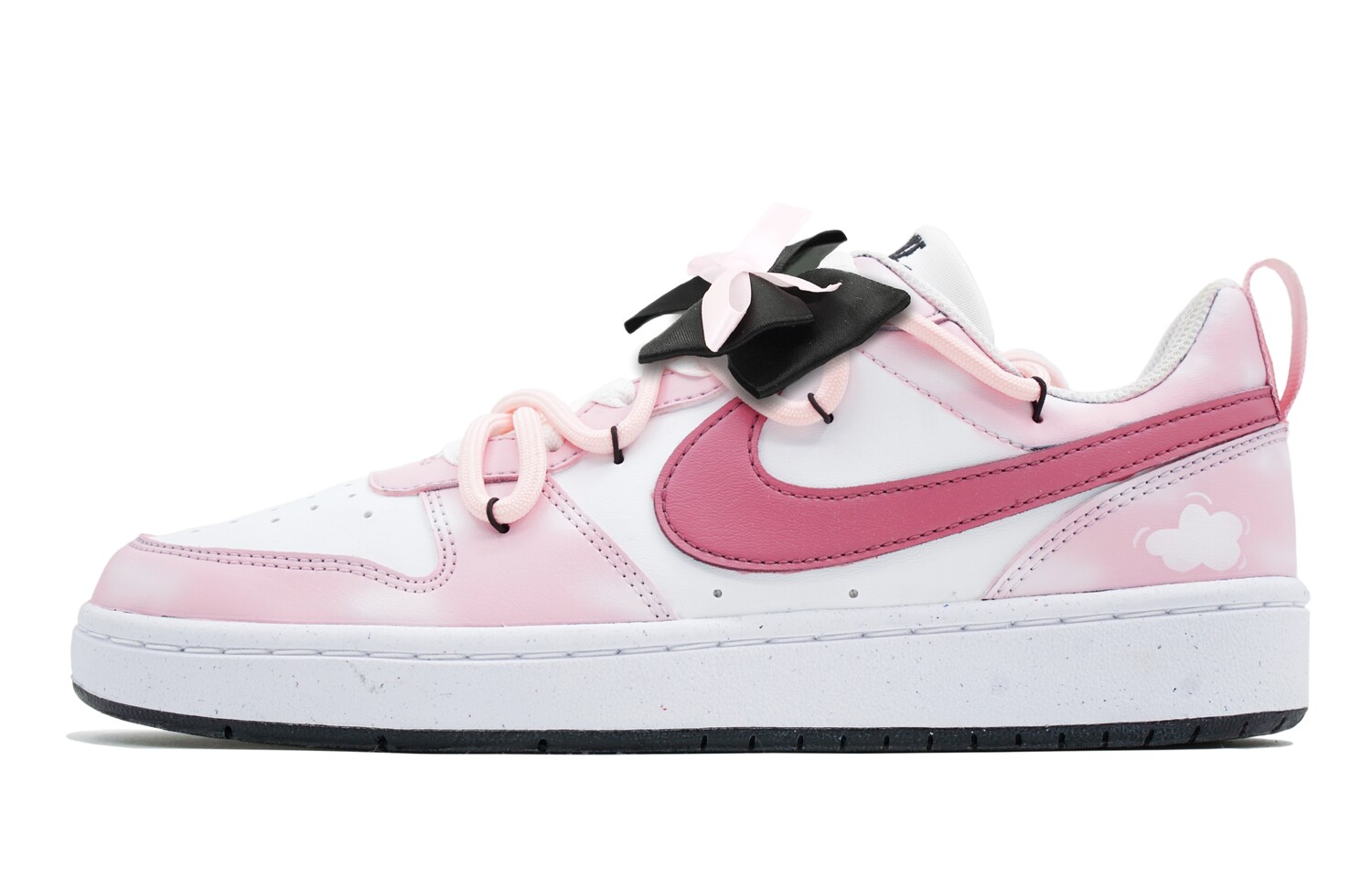 

Кроссовки Nike Court Borough Skateboarding Shoes Women's Low-top White, розовый
