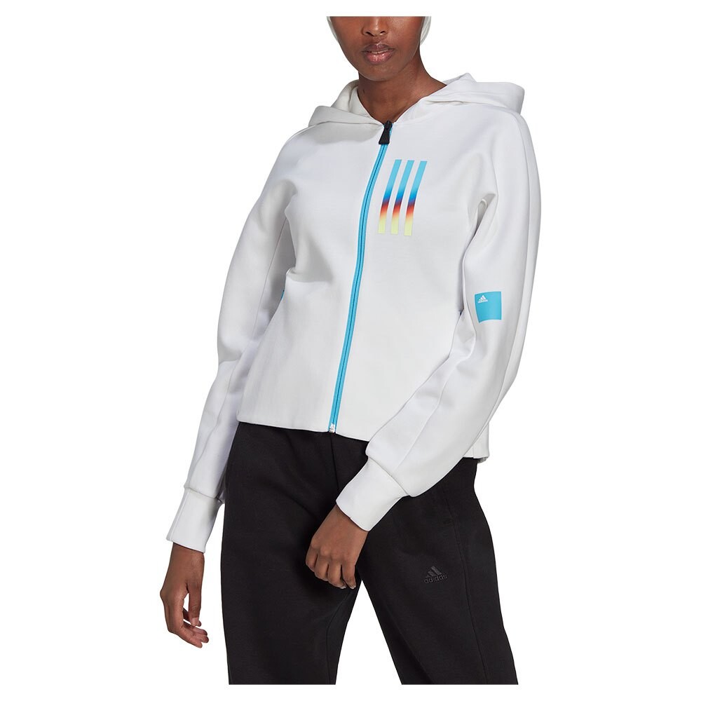 

Толстовка adidas Mission Victory Slim Fit Full Zip, белый