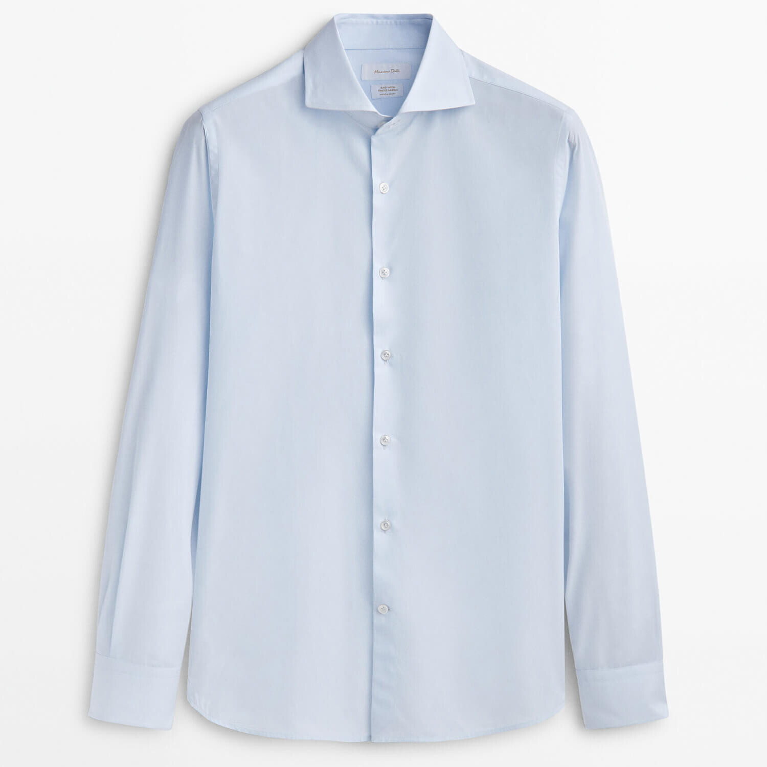 

Рубашка Massimo Dutti Easy Iron Slim Fit, светло-синий