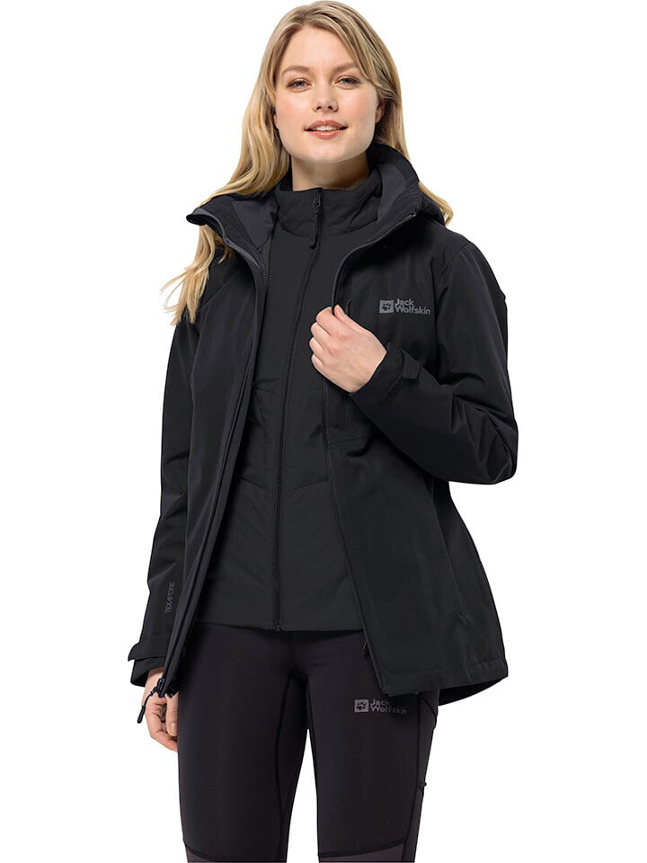 

Куртка софтшелл Jack Wolfskin 3in1 Bergland, черный