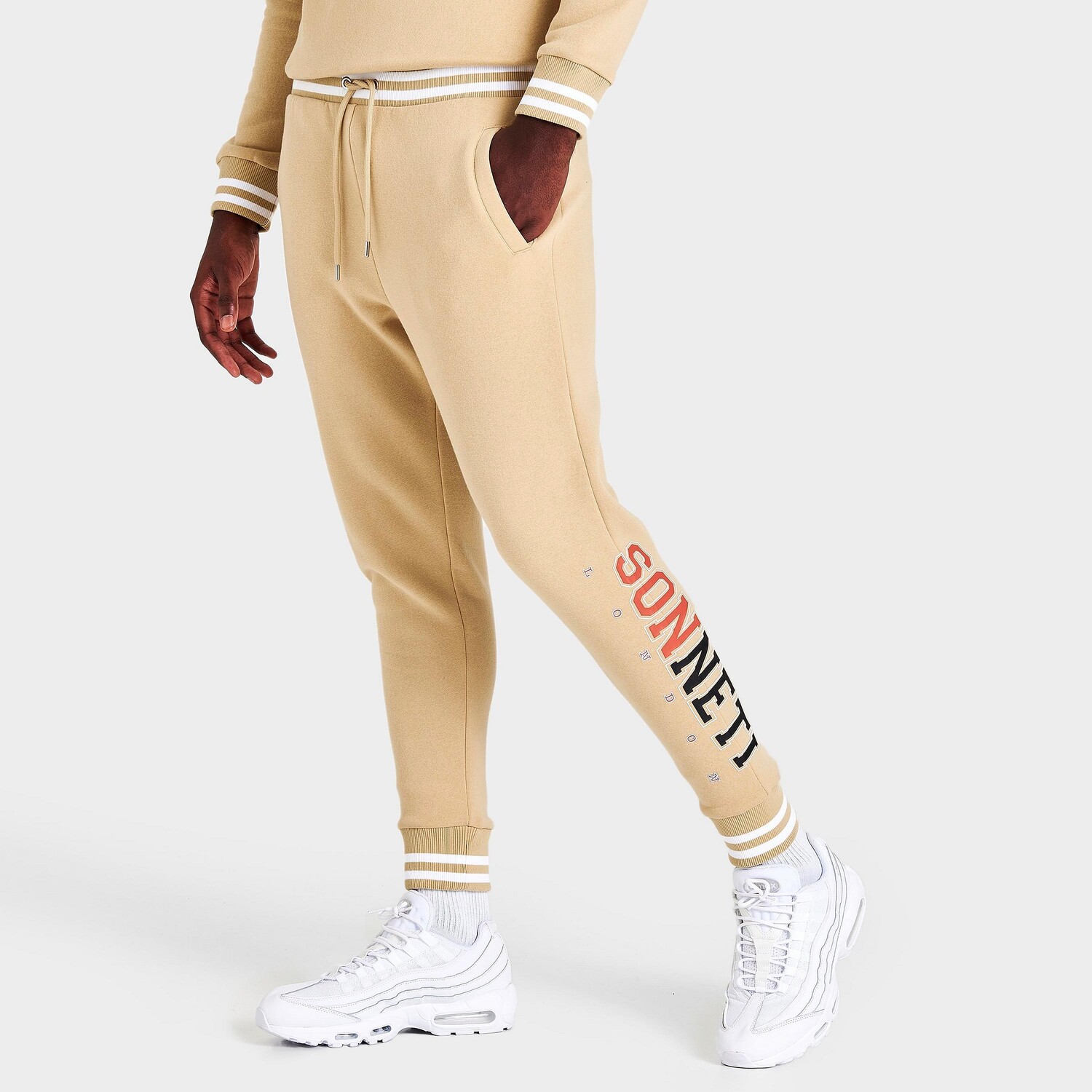 

Мужские флисовые брюки-джоггеры Sonneti London Varsity, бежевый