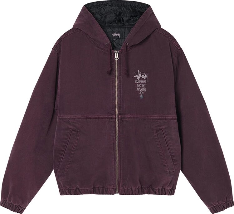 цена Куртка Stussy Canvas Insulated Work Jacket 'Purple', фиолетовый