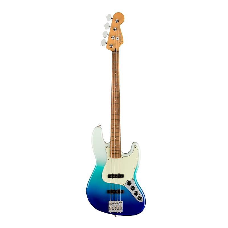 цена 4-струнная электрическая бас-гитара Fender Player Plus Jazz (правая рука, цвет Belair Blue) Fender Player Plus Jazz 4-String Electric Bass Guitar (Belair Blue)