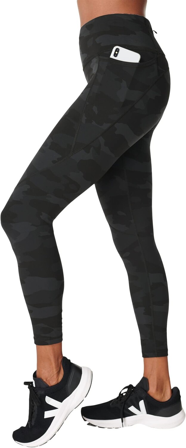 

Леггинсы для тренировок Power 7/8 Sweaty Betty, цвет Ultra Black Camo Print