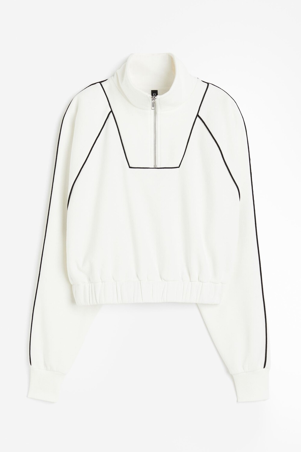 

Толстовка H&M Oversized Half-zip, светло-бежевый