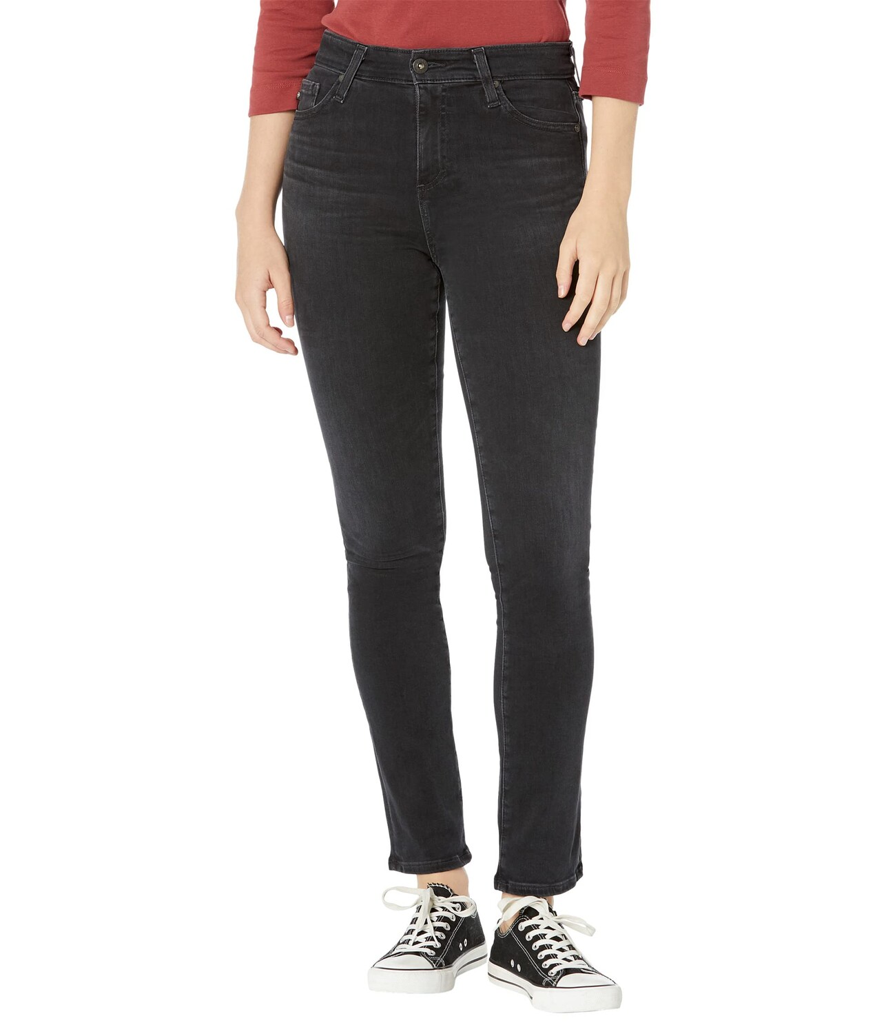

Джинсы AG Adriano Goldschmied, Mari High-Rise Slim Straight in Melodic