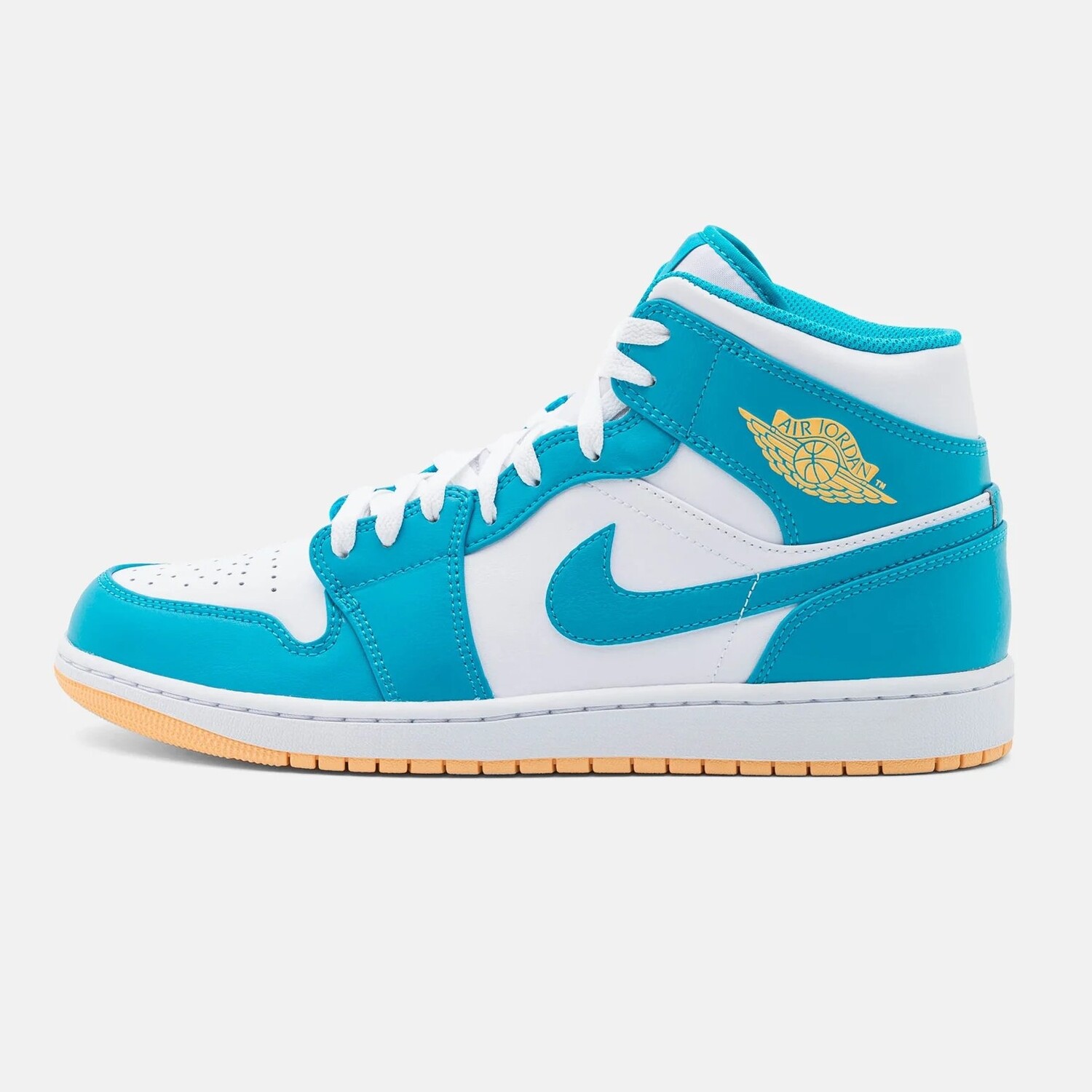 

Кроссовки Nike Air Jordan 1 Mid High-top, белый/голубой