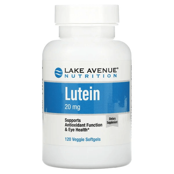 Лютеин, 20 мг, 120 растительных мягких таблеток, Lake Avenue Nutrition лютеин и зеаксантин california gold nutrition 120 растительных капсул