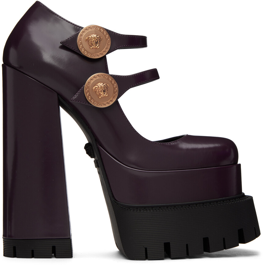 

Бордовые туфли на каблуке Medusa Aevitas Versace, Красный