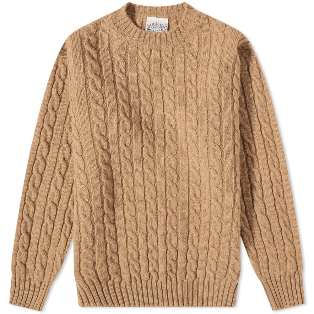 

Джемпер Jamieson's of Shetland Cable Crew Knit, Коричневый