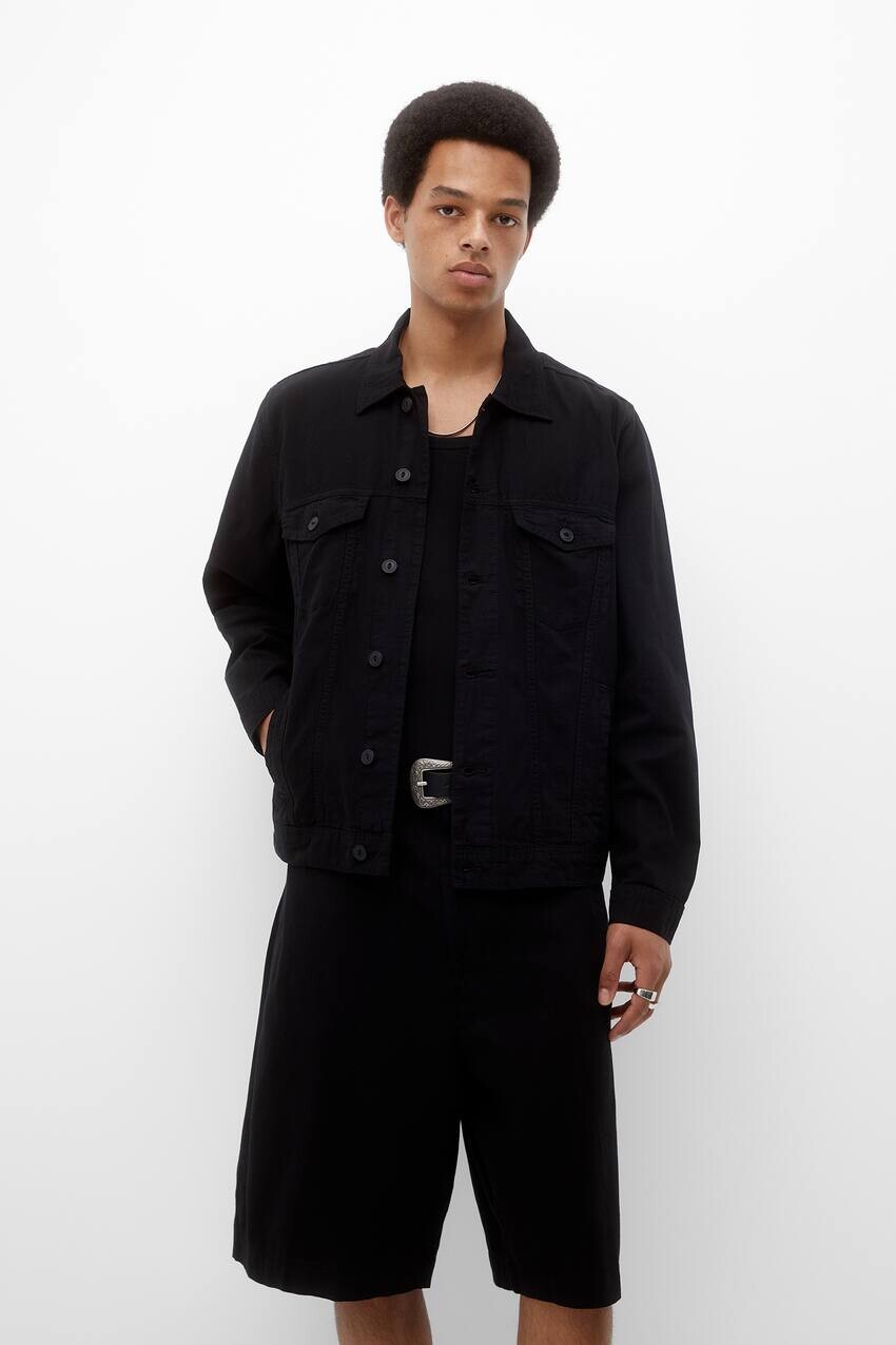

Куртка дальнобойщика Pull&Bear, черный
