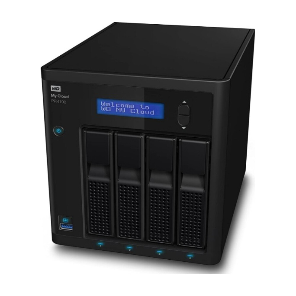 

Сетевое хранилище Western Digital PR4100, 4 отсека, 4 GB, 40 ТБ, черный
