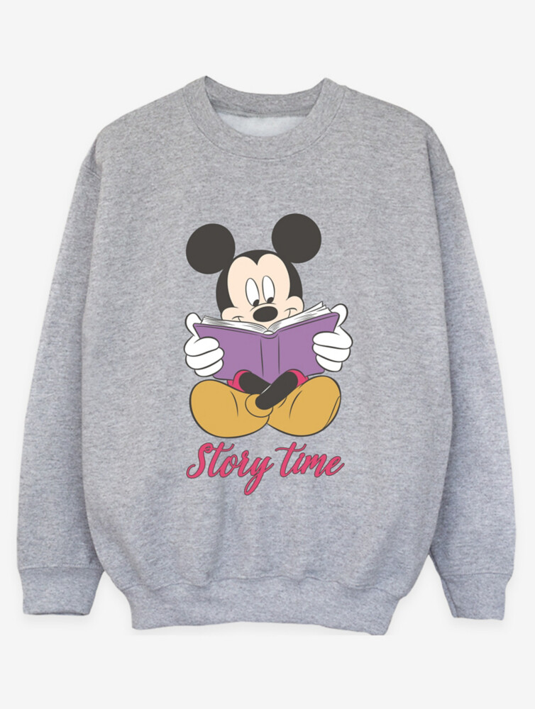

NW2 Mickey Mouse Story Time Kids Серая толстовка с принтом George., серый