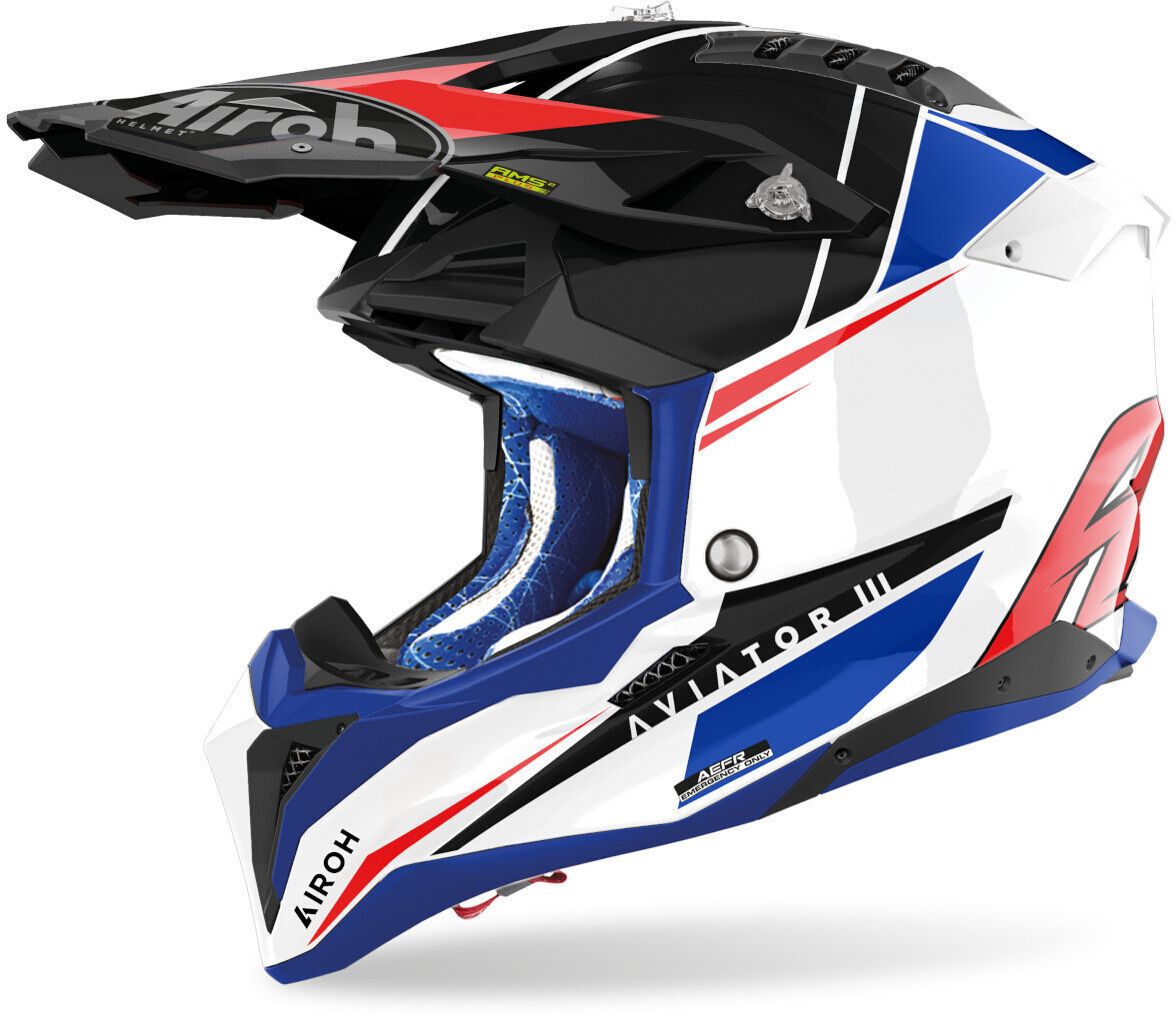 

Airoh Aviator 3 Push Шлем для мотокросса, синий/красный