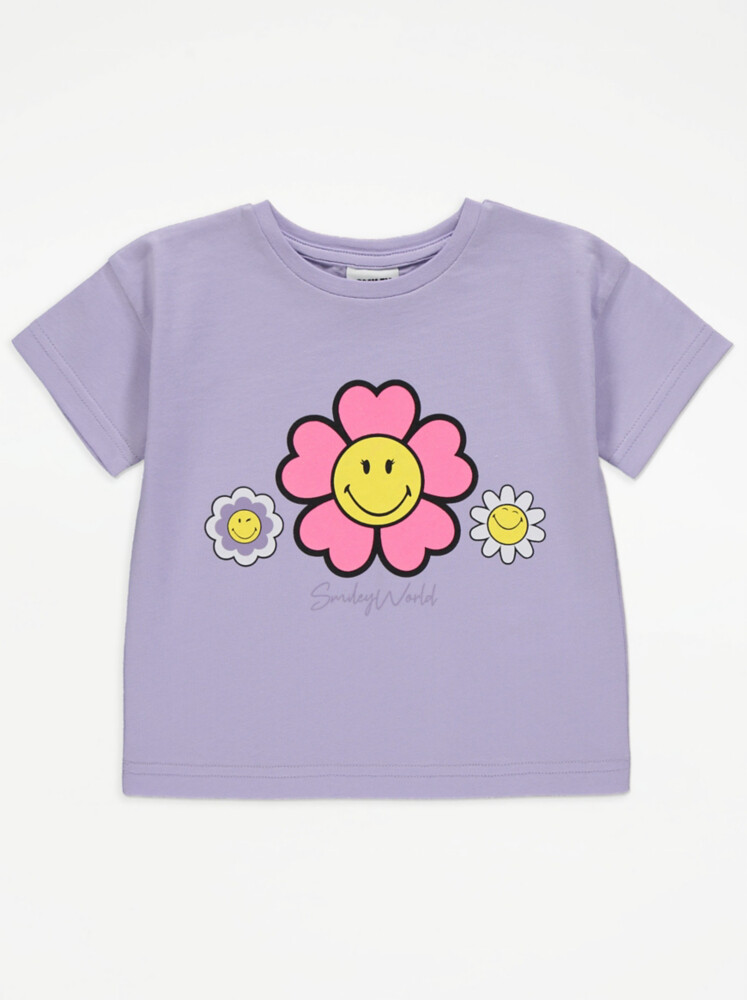 

SMILEYWORLD Футболка с сиреневым цветком George., сиреневый