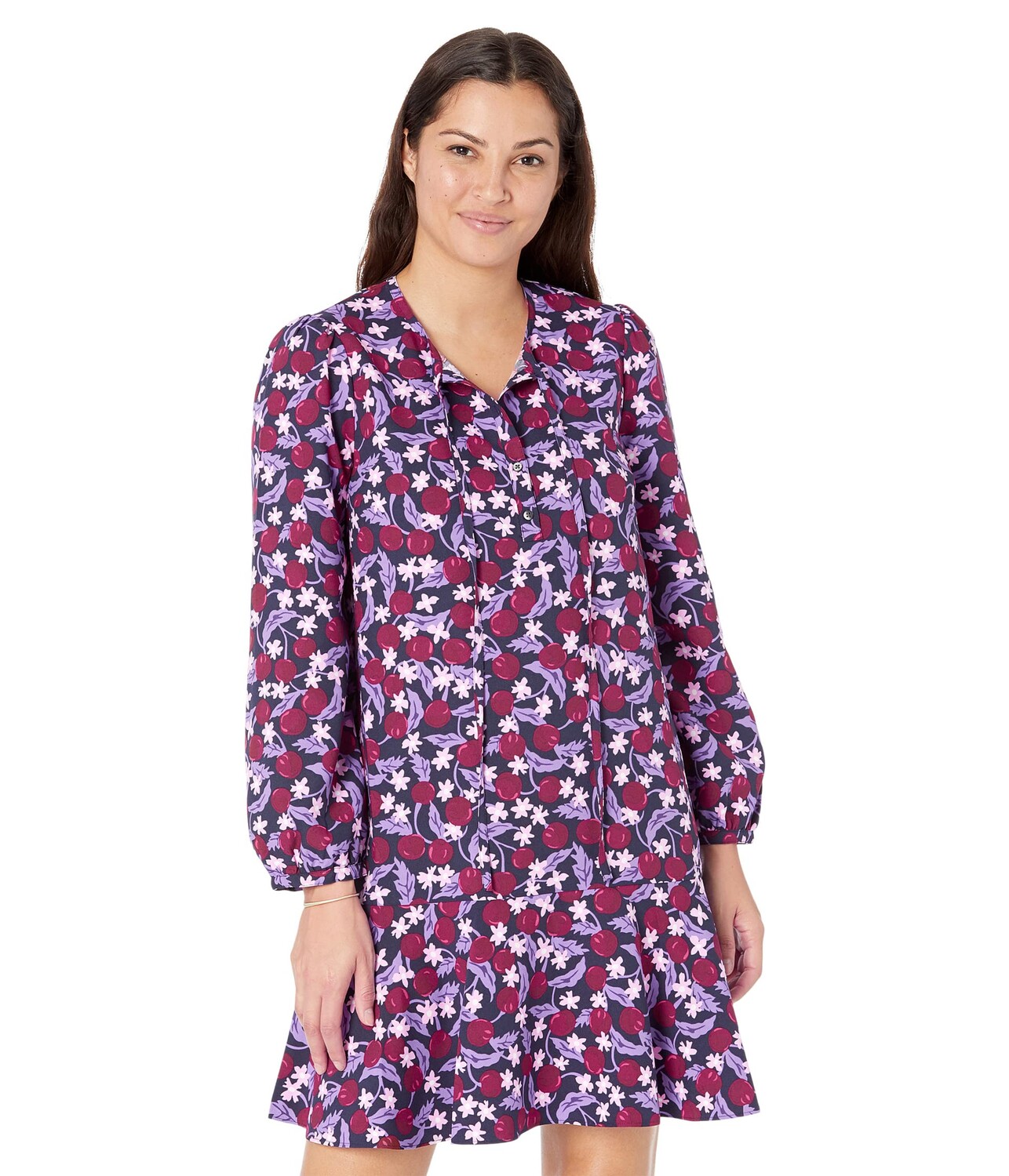 

Платье Draper James, Rosanne Shift Dress in Plum Floral