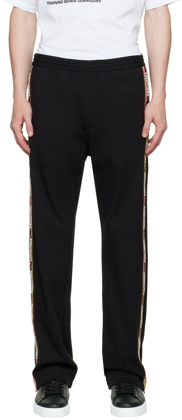 

Черные брюки для отдыха с боковыми полосами Dsquared2, Черный