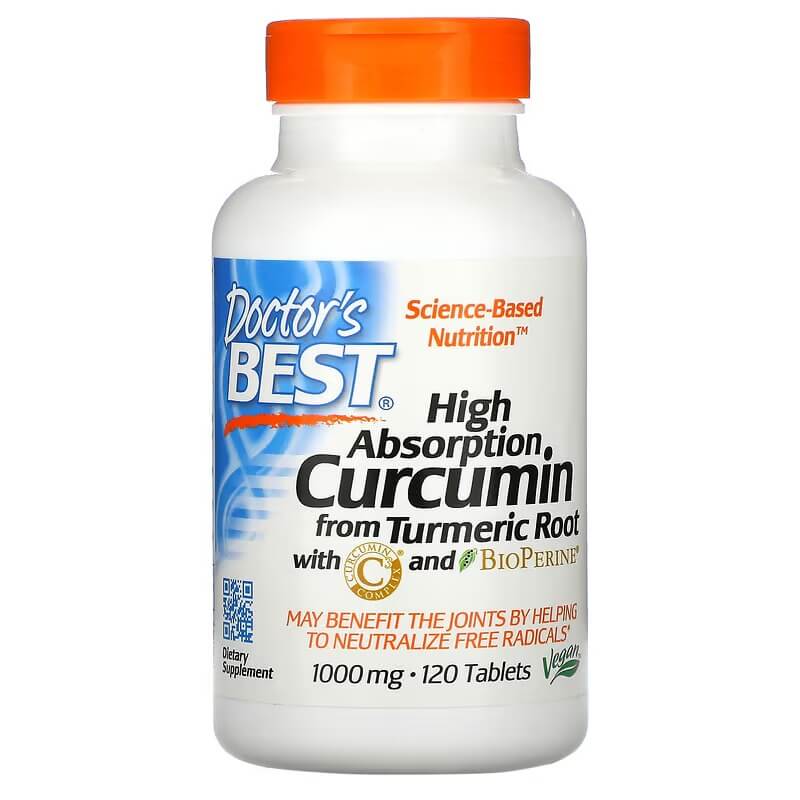 Куркумин Doctor's Best 1000 мг, 120 таблеток