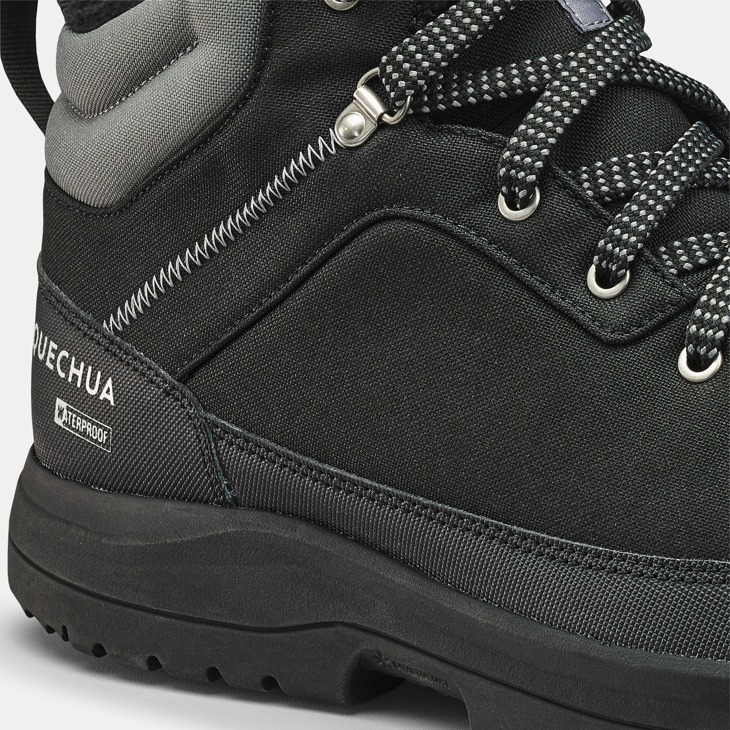 Мужские непромокаемые ботинки средней высоты для зимних походов QuechuaSH100, черный/темно-серый – заказать с доставкой из-за рубежа черезонлайн-сервис «CDEK.Shopping»
