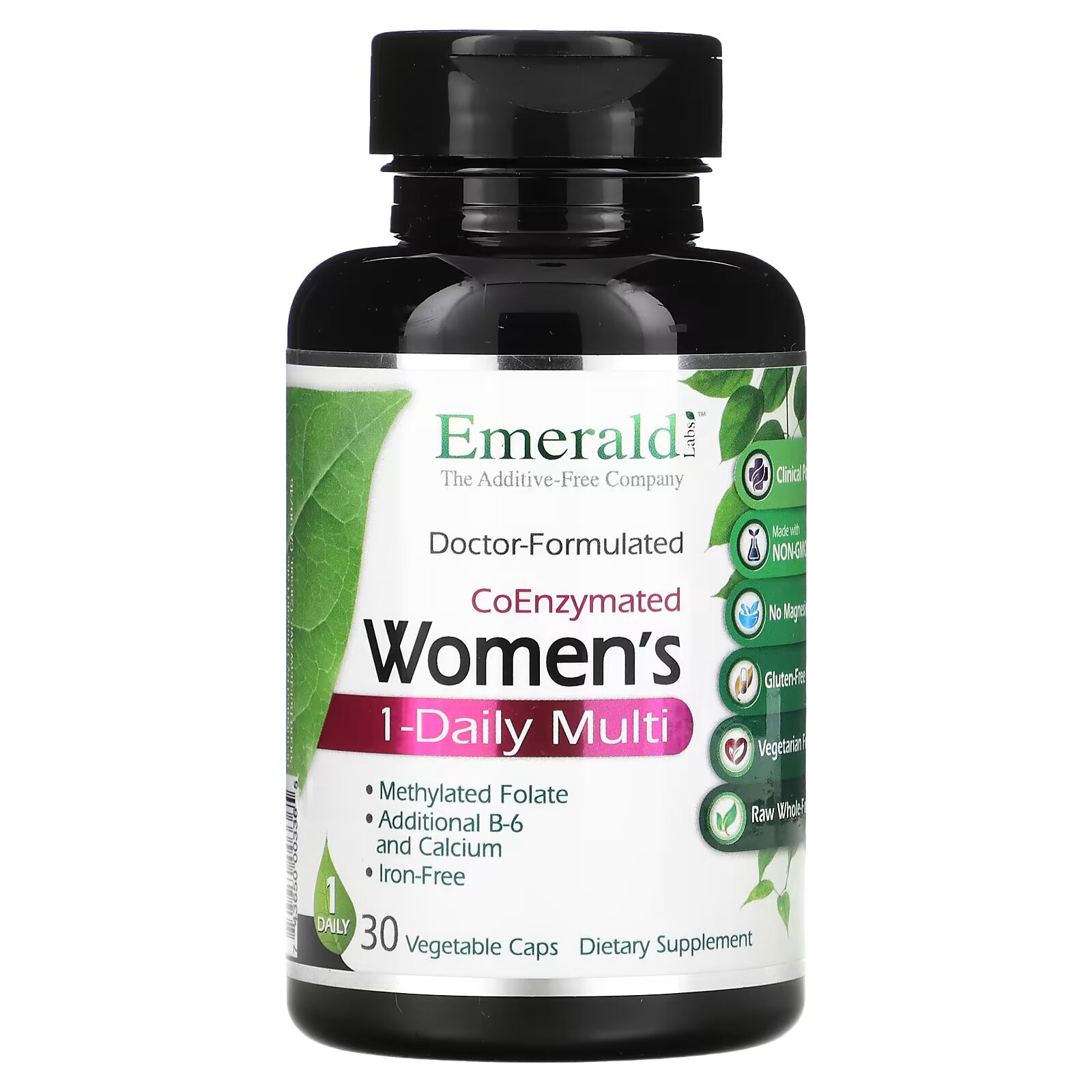 Emerald Laboratories, CoEnzymated Women's 1-Daily Multi, 30 растительных капсул emerald laboratories coenzymated b healthy 120 растительных капсул