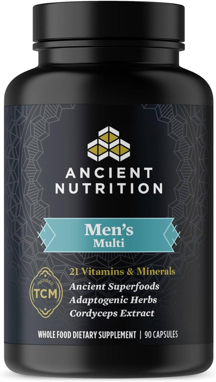 Мультивитамины для мужчин Ancient Nutrition Supports Healthy Immune System and Bone Health, 90 капсул бады тонизирующие и общеукрепляющие mychoice nutrition добавка мультивитамин дейли