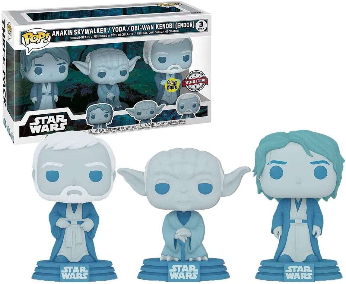 Набор фигурок Funko POP! Star Wars: Across The Galaxy - Force Ghost,  Anakin, Yoda, OBI-Wan, 3 шт – заказать по доступной цене из-за рубежа в  «CDEK.Shopping»