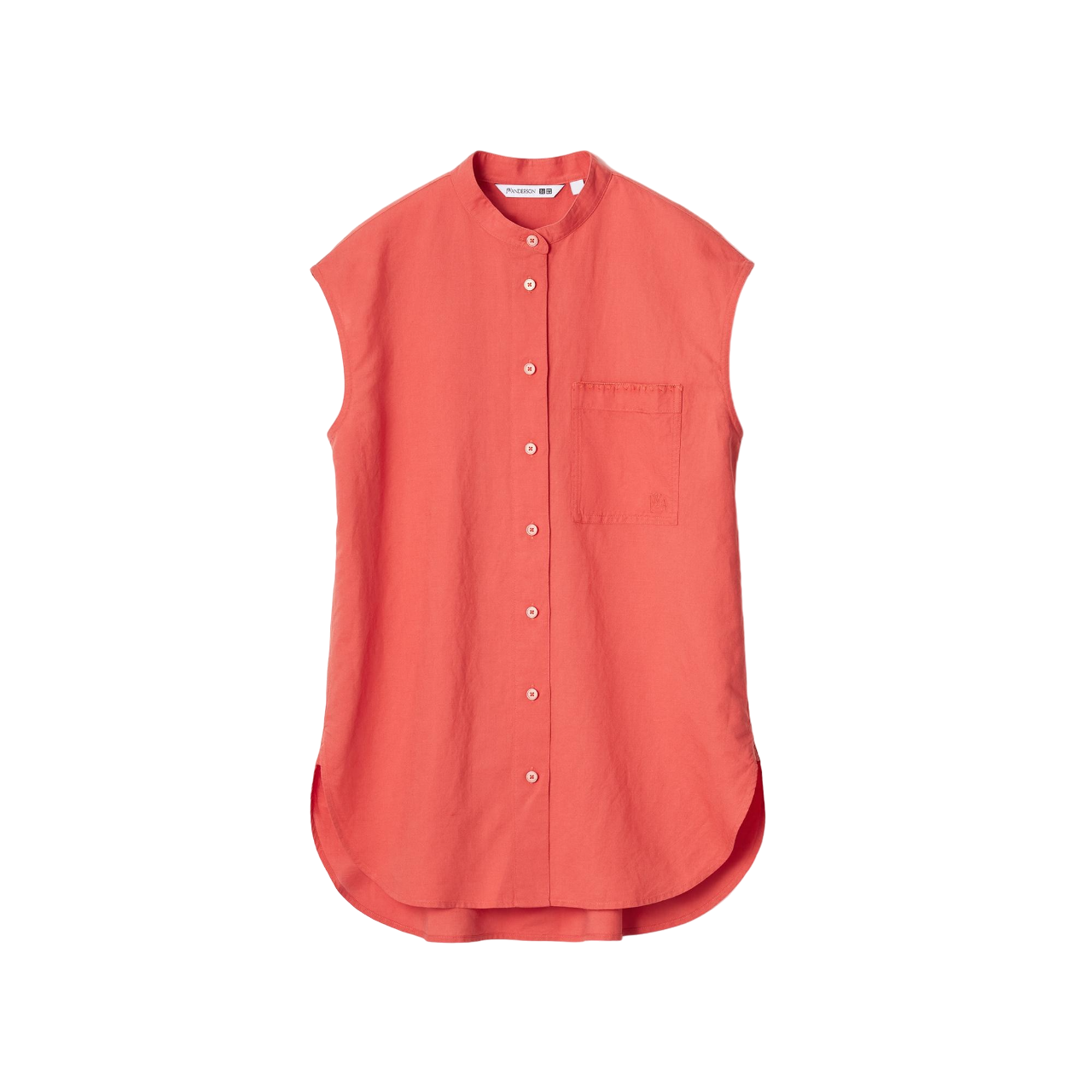 Рубашка Uniqlo х JW Anderson Linen Blend Sleeveless Longline, красный рубашка uniqlo 100% linen красный