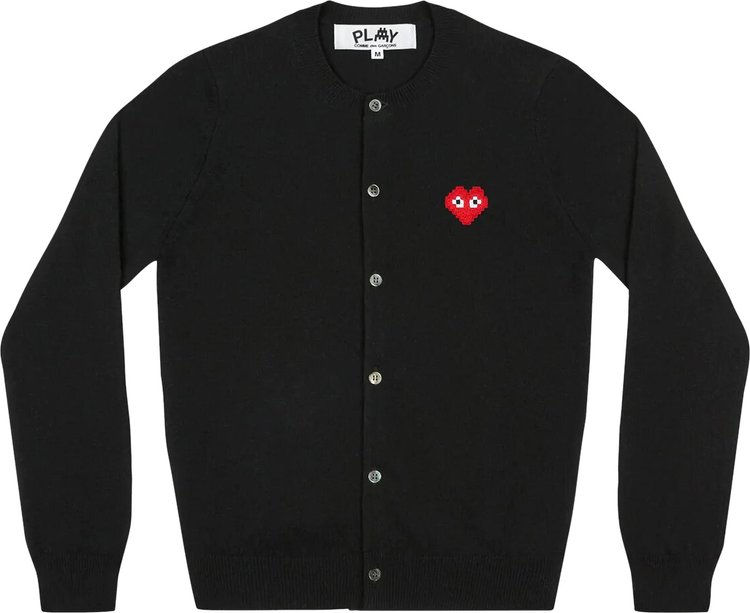 Кардиган Comme des Garçons PLAY Heart Cardigan 'Black', черный - фото