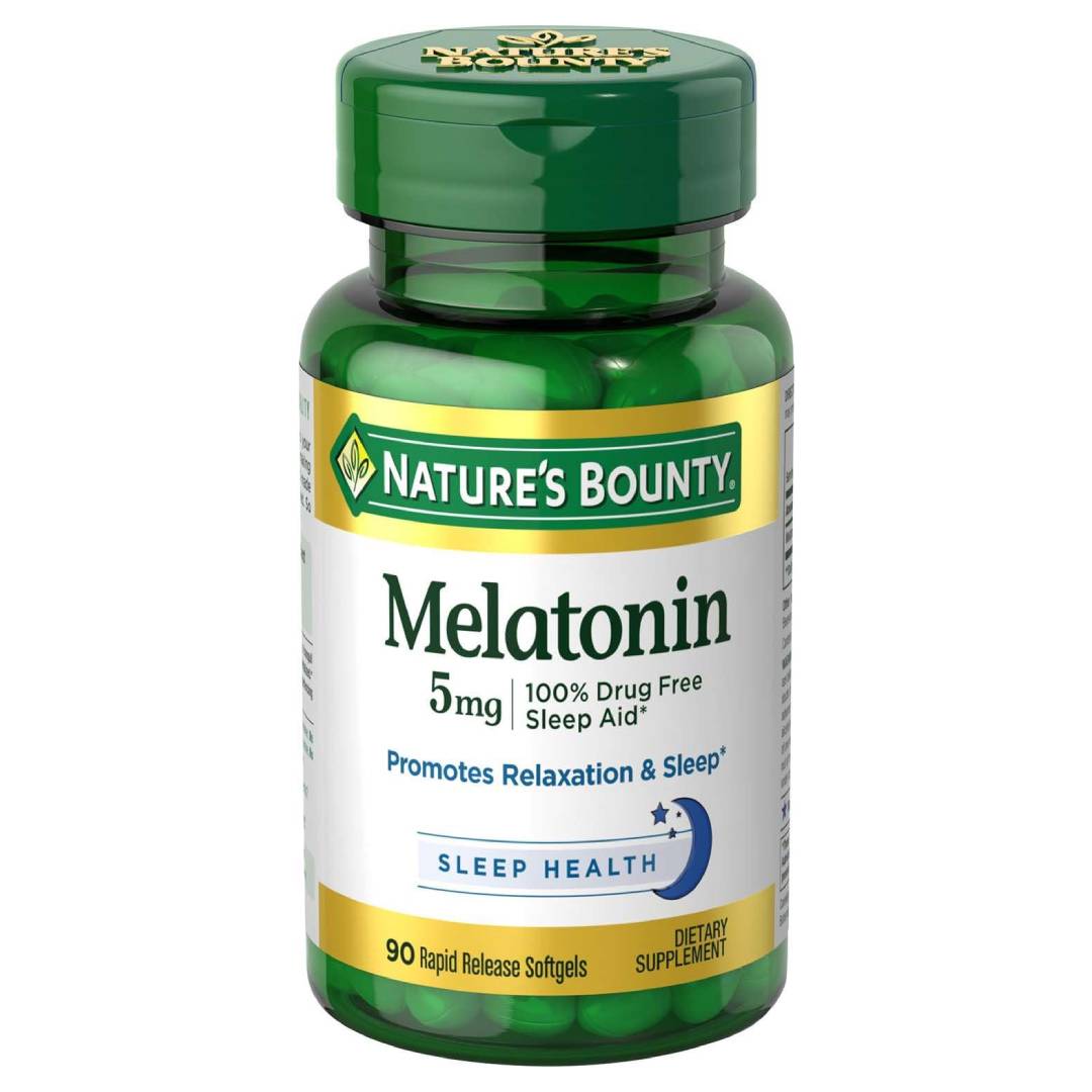 Мелатонин 5 мг Nature's Bounty, 4 упаковки по 90 капсул цена и фото