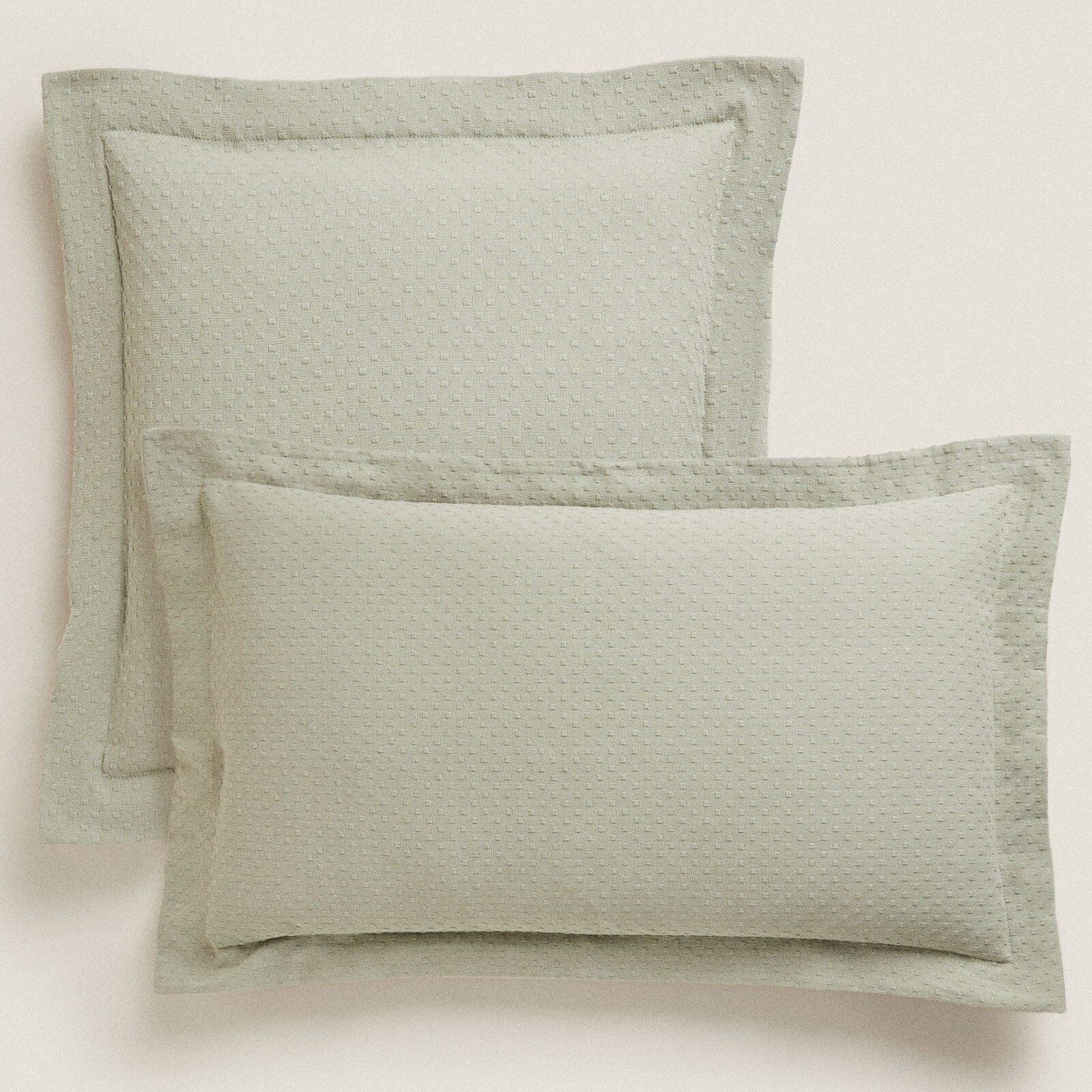 Чехол на подушку Zara Home Polka Dot Design, серо-зеленый