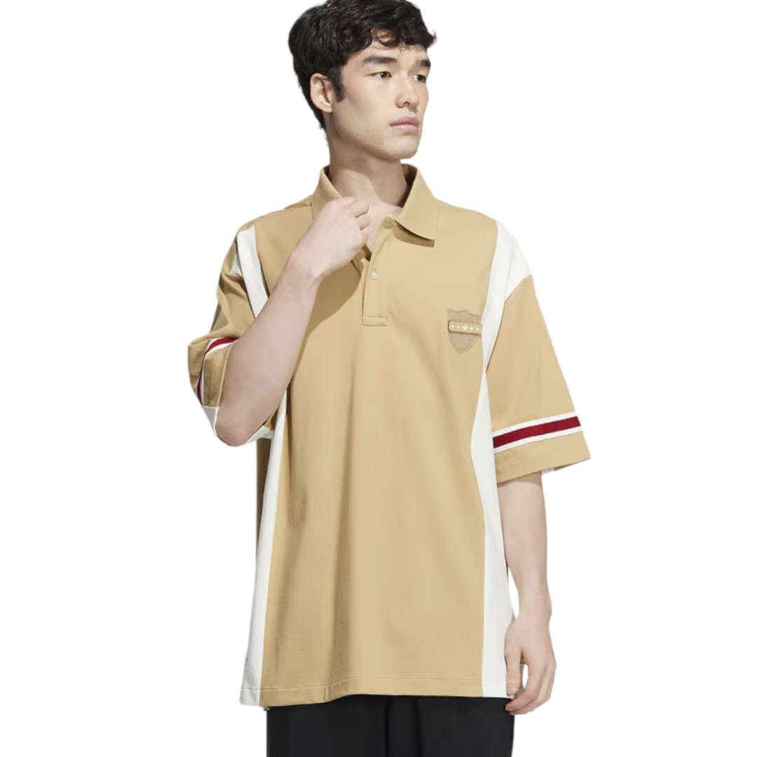 

Поло Adidas Originals Modern Collegiate Short Sleeve, бежевый