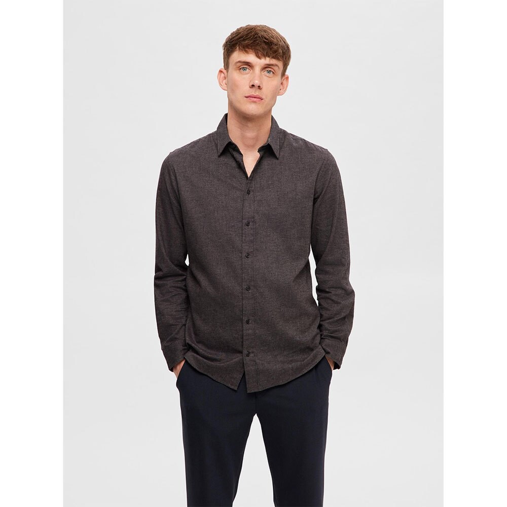 

Рубашка с длинным рукавом Selected Slimowen-Flannel, коричневый