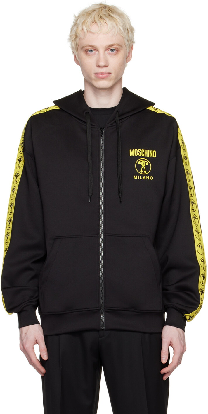 

Черный худи с двойным вопросительным знаком Moschino