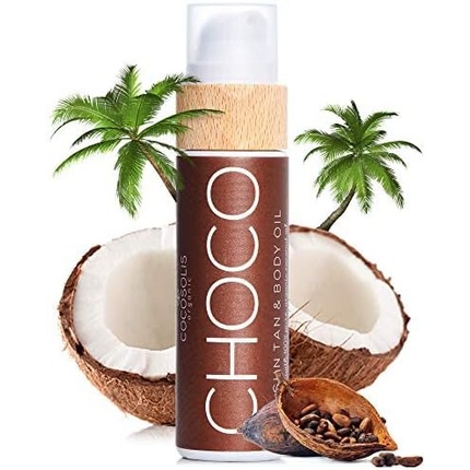 цена Органическое масло Choco Tanning Accelerator с витамином Е и ароматом шоколада 110, Cocosolis