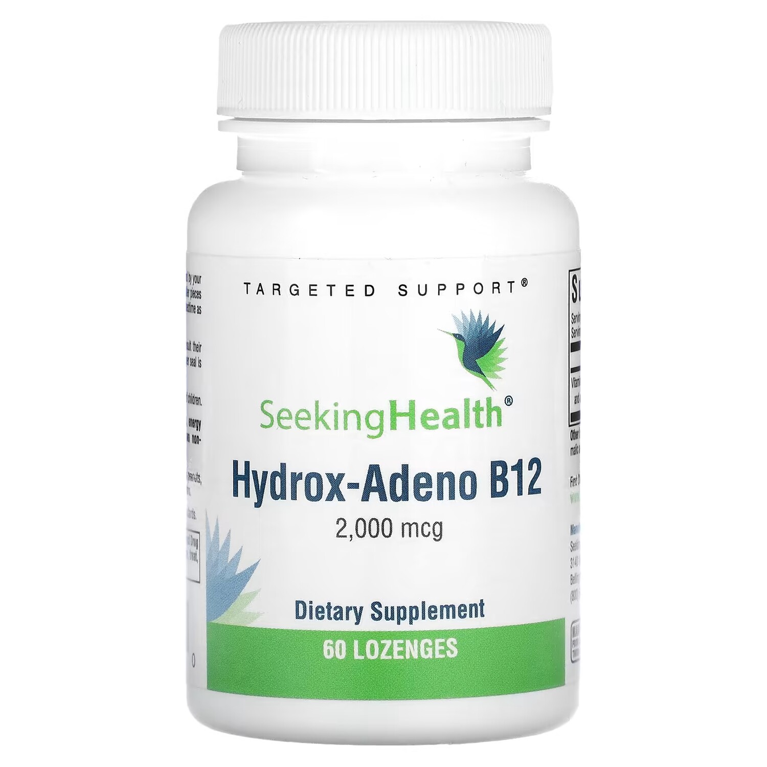 

Seeking Health, Hydrox-Adeno B12, 2000 мкг, 60 пастилок