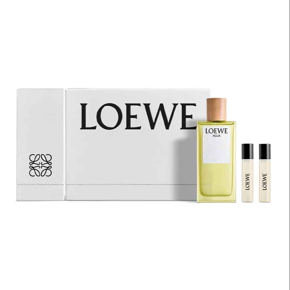 цена Парфюмерный набор Loewe Agua, 100мл + 10мл + 10мл