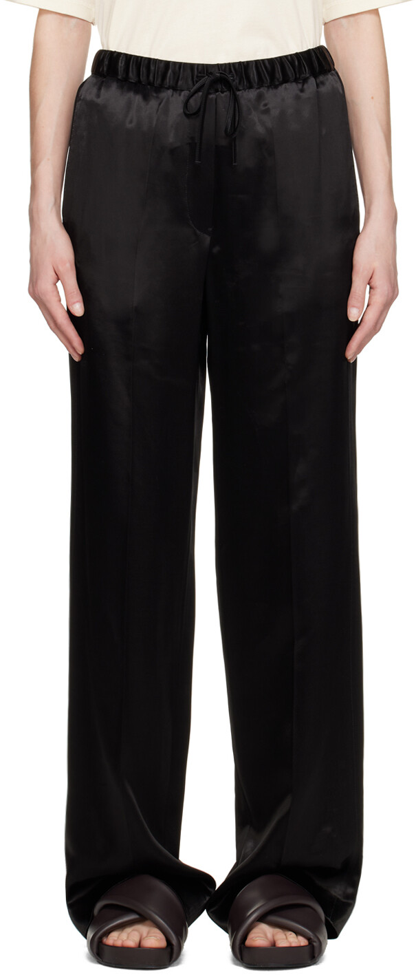 

Черные брюки прямого кроя Jil Sander, Черный, Черные брюки прямого кроя Jil Sander