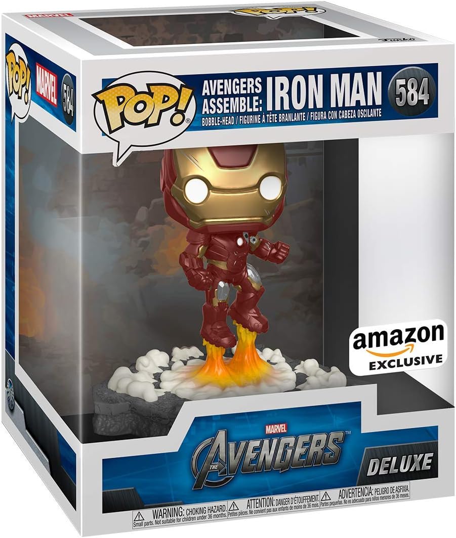 Фигурка Funko Pop! Deluxe, Marvel: Avengers Assemble Series - Iron Man коллекционная лицензионная экшн фигурка железный человек высота 12см