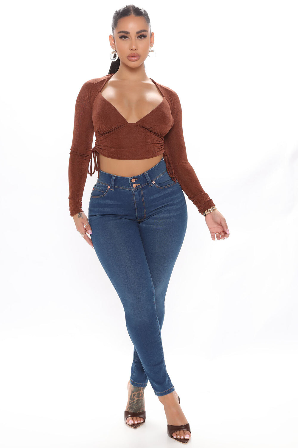

Джинсы скинни Fashion Nova ZD1276BTL, синий