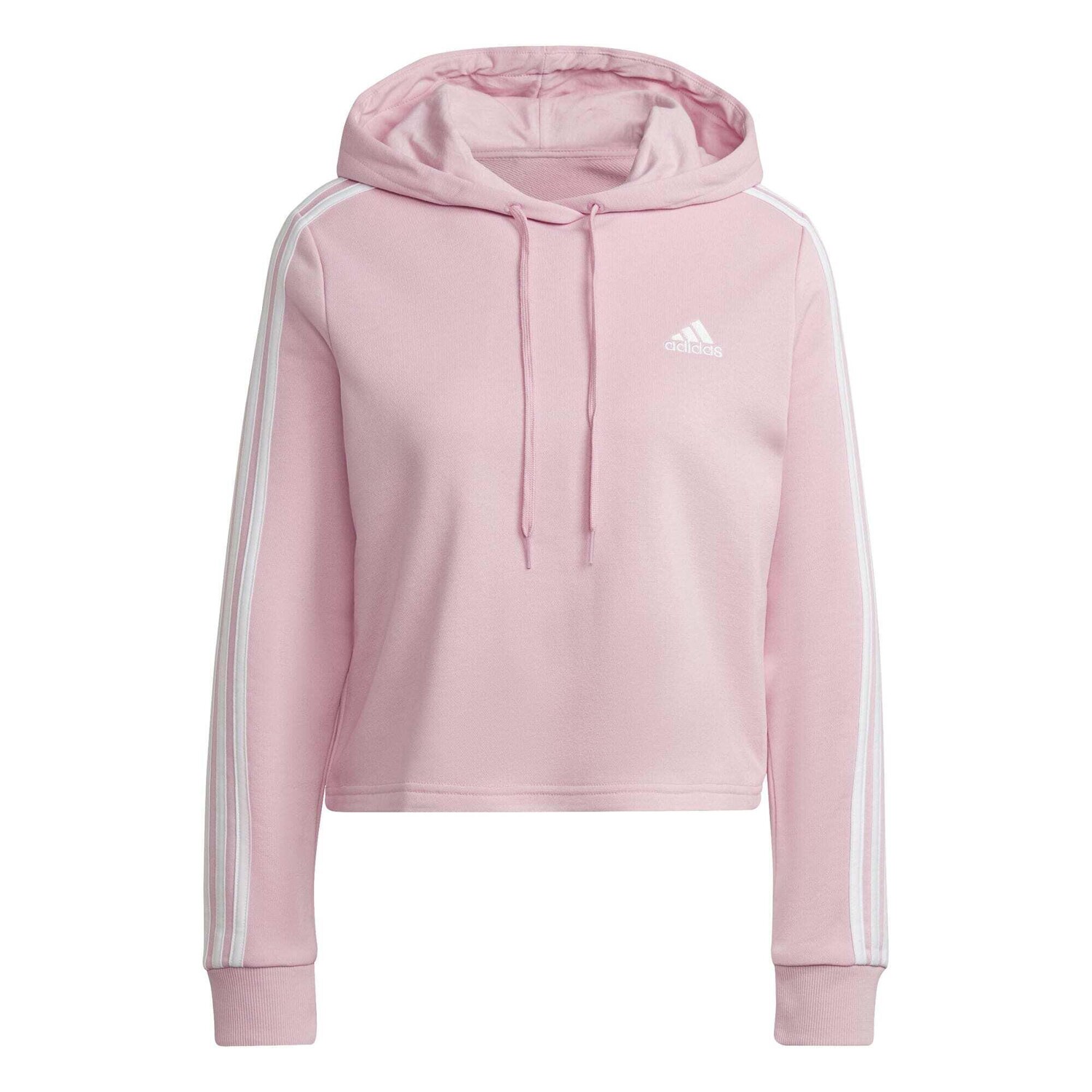 

Укороченная толстовка с 3 полосками, женская adidas Essentials, розовый/розовый/розовый