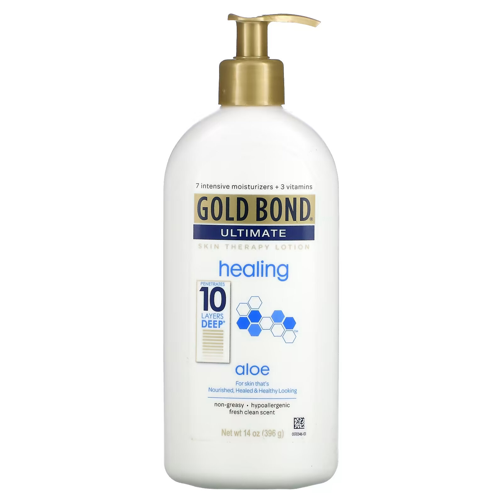 Gold Bond, Ultimate, лосьон для лечения кожи, алоэ, 396 г (14 унций) gold bond ultimate мужская пудра для тела essentials освежающий запах 283 г 10 унций