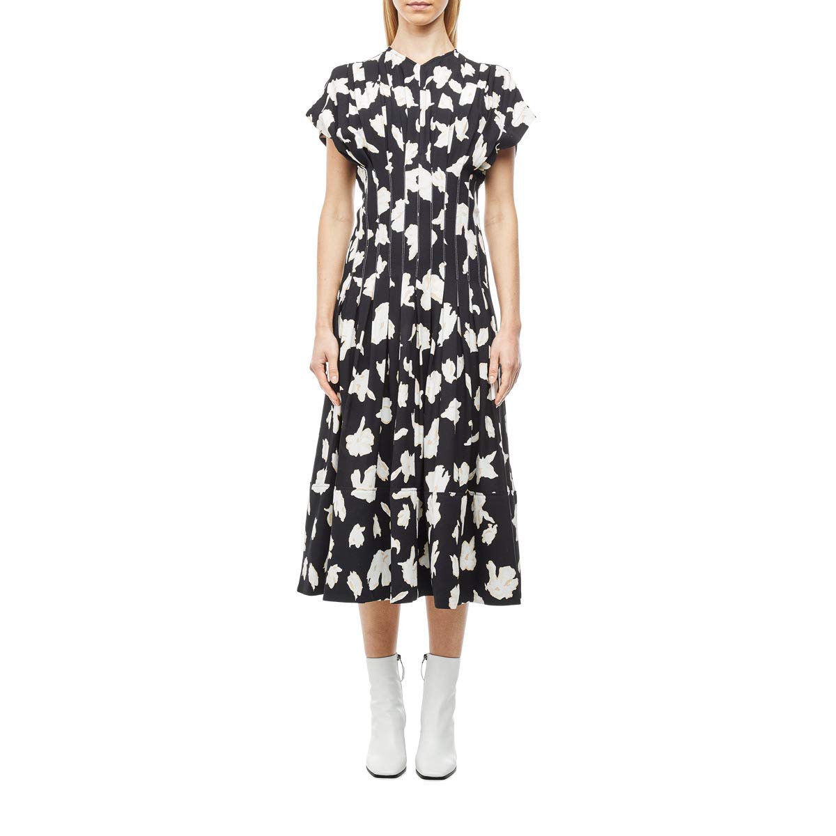 цена Платье Proenza Schouler, Printed Georgette Short Sleeve Dress