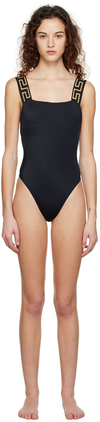 

Черный - Комбинезон с каймой Greca Versace Underwear