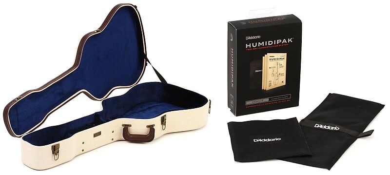 

Gator Journeyman Deluxe Wood Case — комплект акустической гитары Dreadnought с увлажнителем D'Addario, поддерживающим автоматическую систему контроля влажности Gator + D'Addario GW-JM DREAD=1 PW-HPK-01=1