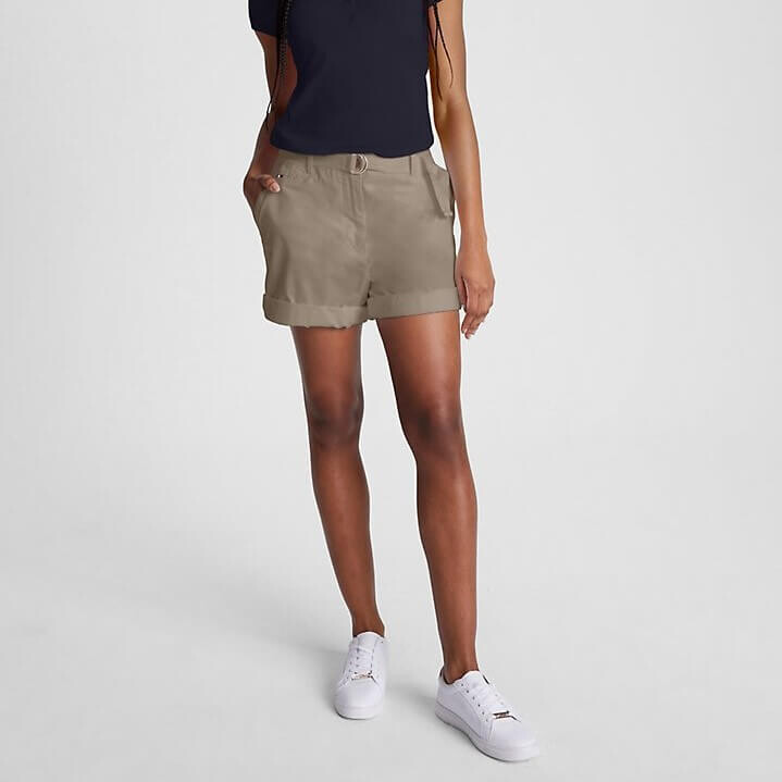 

Шорты Belted Twill Chino, хаки