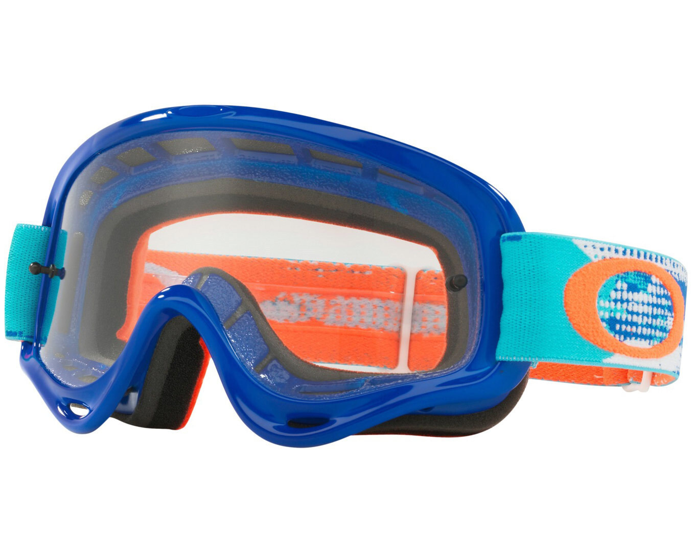 

Очки детские Oakley O-Frame XS Treadburn Orange Blue для мотокросса с надписью