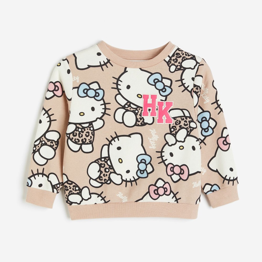 

Свитшот H&M Kids Printed Hello Kitty, бежевый