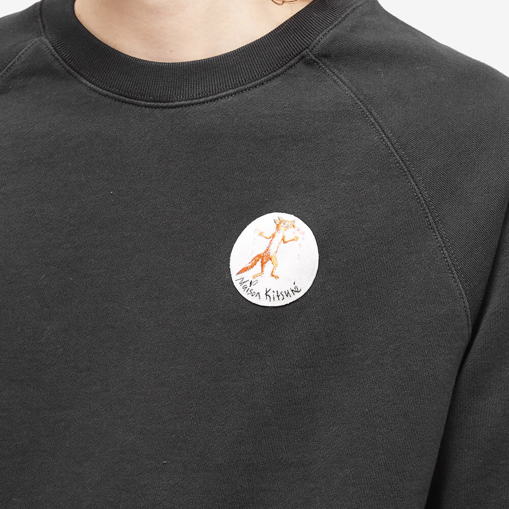 

Толстовка Maison Kitsune x Olympia Le Tan Flower Fox Patch Crew Sweat, Серый
